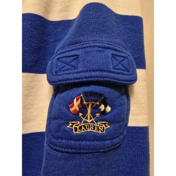Lauren Ralph Lauren Womens 90s Vintage Sweatshirt Size Petite Small Blue - Picture 3 of 7